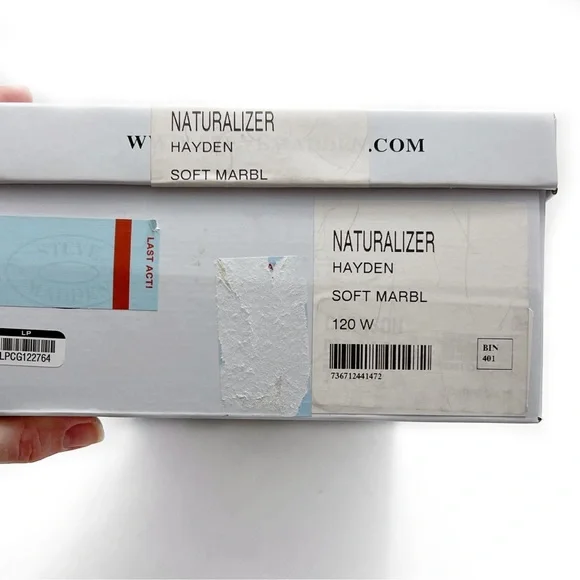 Naturalizer Hayden Suede Metallic Leather Flat Size 12 W - Picture 8 of 10